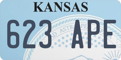 KS license plate 623APE