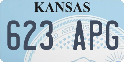 KS license plate 623APG
