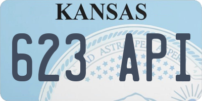 KS license plate 623API