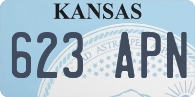 KS license plate 623APN