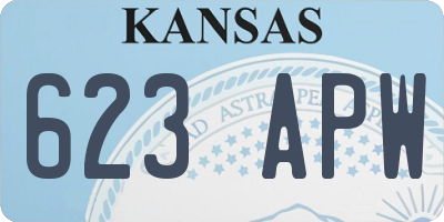KS license plate 623APW