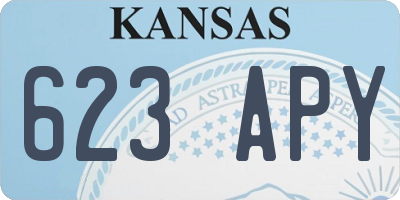 KS license plate 623APY