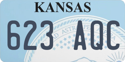 KS license plate 623AQC