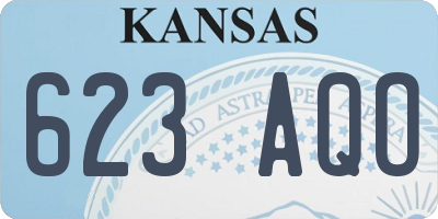KS license plate 623AQO