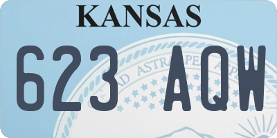 KS license plate 623AQW