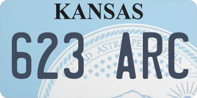 KS license plate 623ARC