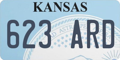 KS license plate 623ARD