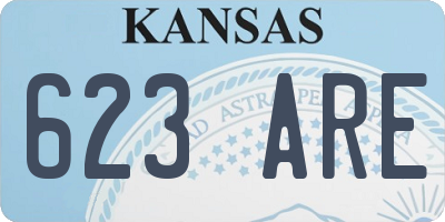 KS license plate 623ARE
