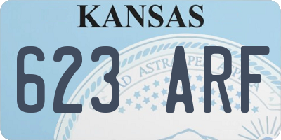 KS license plate 623ARF