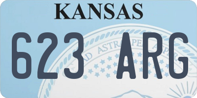 KS license plate 623ARG