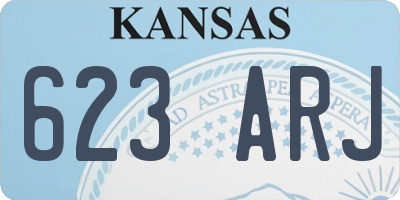 KS license plate 623ARJ