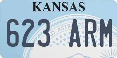 KS license plate 623ARM