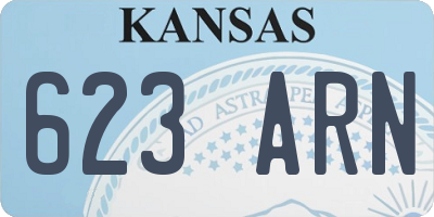KS license plate 623ARN