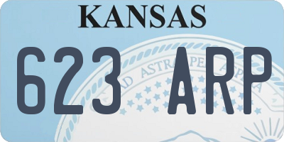KS license plate 623ARP