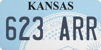 KS license plate 623ARR