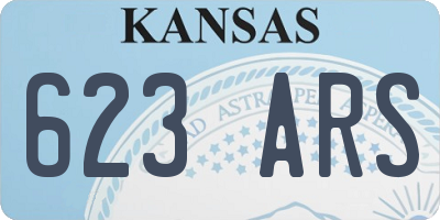 KS license plate 623ARS