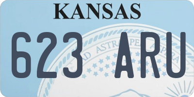 KS license plate 623ARU