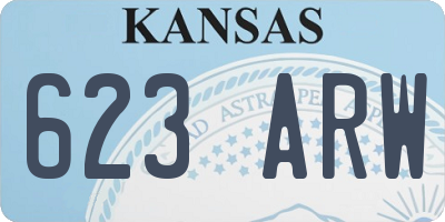 KS license plate 623ARW