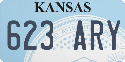KS license plate 623ARY