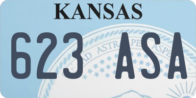 KS license plate 623ASA