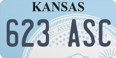 KS license plate 623ASC