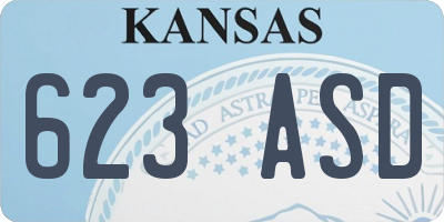 KS license plate 623ASD