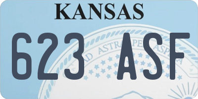 KS license plate 623ASF