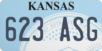 KS license plate 623ASG