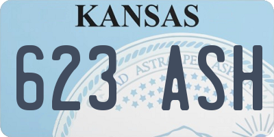 KS license plate 623ASH