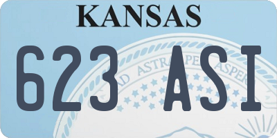 KS license plate 623ASI