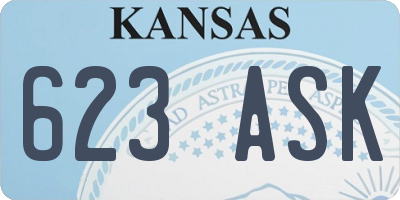 KS license plate 623ASK