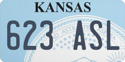 KS license plate 623ASL