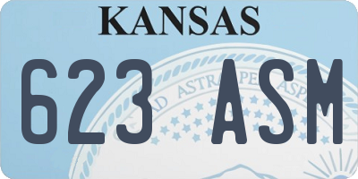 KS license plate 623ASM