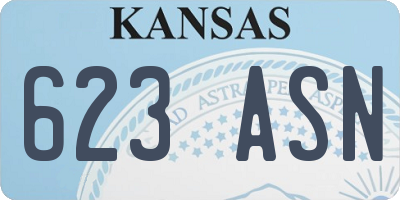KS license plate 623ASN