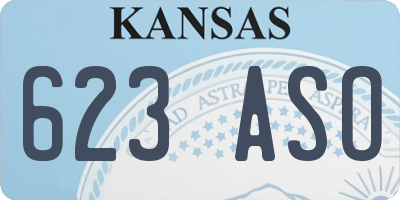 KS license plate 623ASO