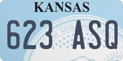 KS license plate 623ASQ