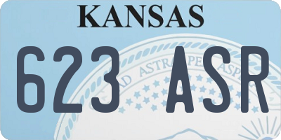 KS license plate 623ASR