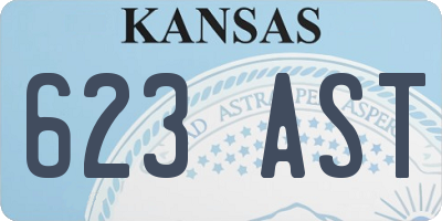 KS license plate 623AST