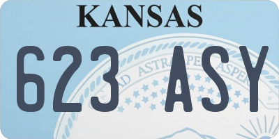 KS license plate 623ASY