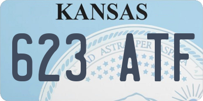 KS license plate 623ATF
