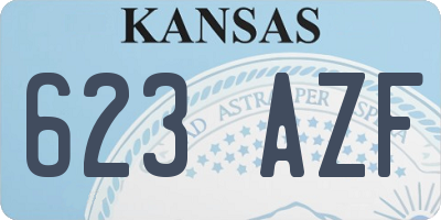 KS license plate 623AZF
