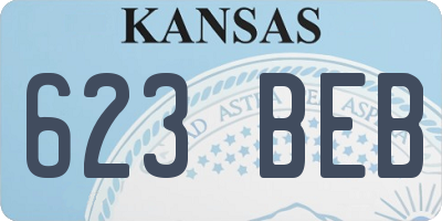KS license plate 623BEB