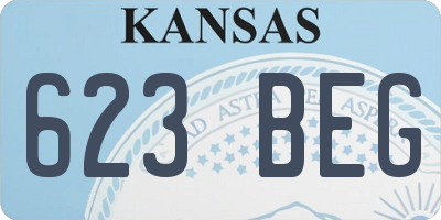 KS license plate 623BEG