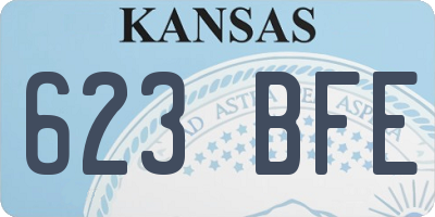 KS license plate 623BFE