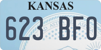 KS license plate 623BFO