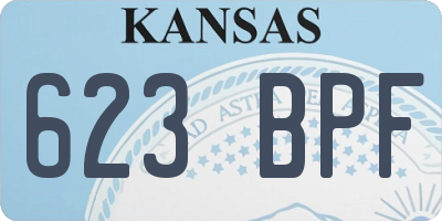 KS license plate 623BPF