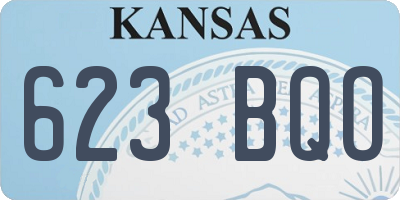 KS license plate 623BQO