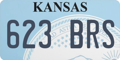 KS license plate 623BRS