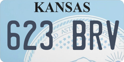 KS license plate 623BRV