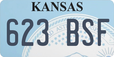 KS license plate 623BSF